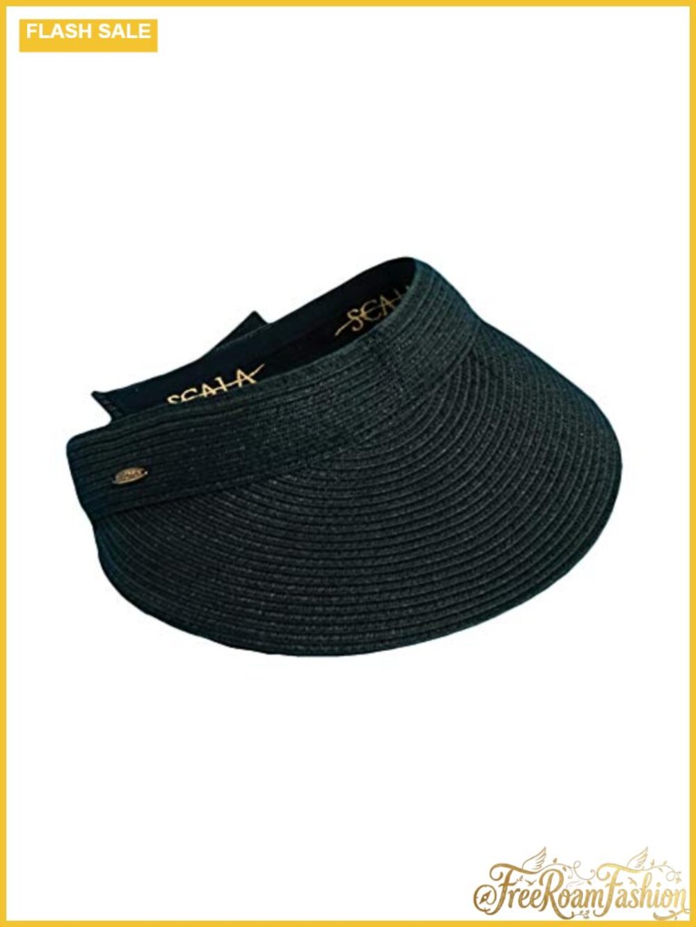 Womens Wide Brim Sun Visor Paper Braid Adjustable UV Protection Beach Golf
